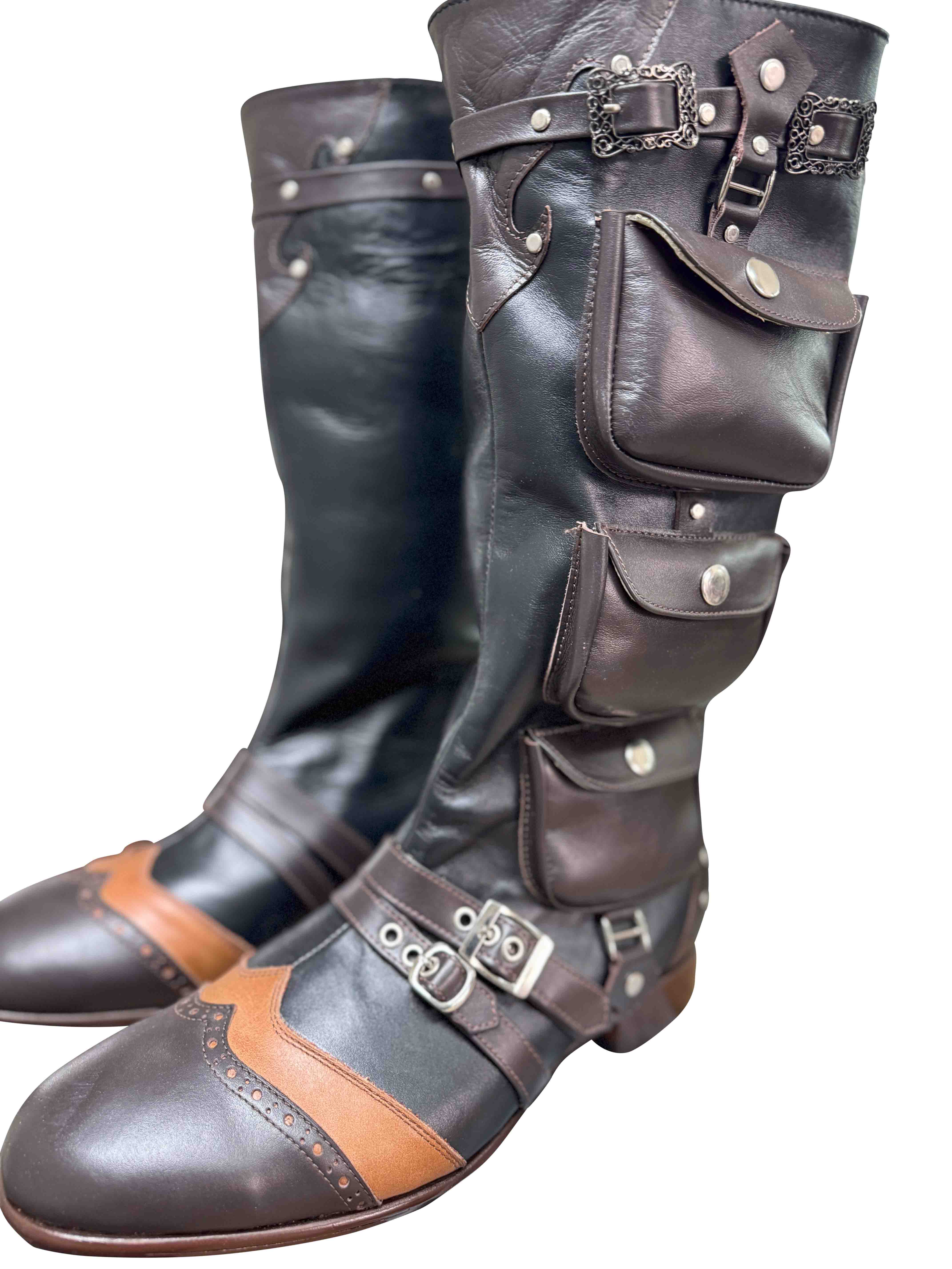 Leather Jockey Boots